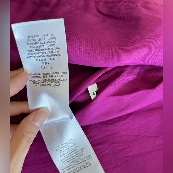 RARE Gucci women pink lamb leather blazer jacket - Picture 9 of 12